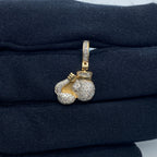 14K Gold Boxing Gloves Diamond Pendant - additional product view 2