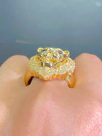 14K Gold Lion Diamond Ring - additional product view 5