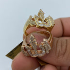 10K Gold Allah Diamond Baguette Ring - additional product view 3