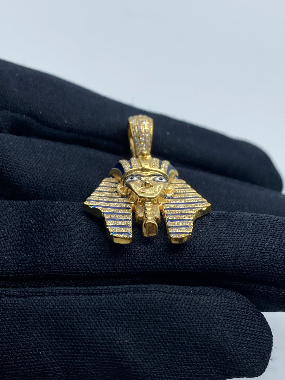 10K Gold Pharaoh Diamond Pendant - additional product view 4