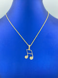 10K Gold Diamond Music Note - main product photo