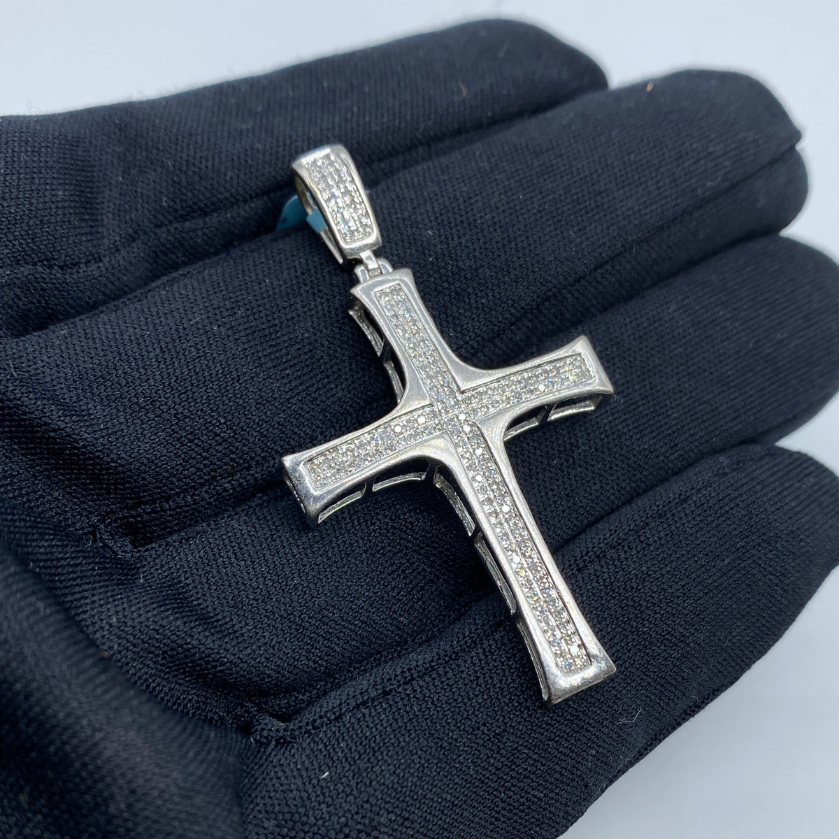 14K Gold Latin Cross Diamond Pendant - additional product view 3
