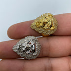 10K Gold Jeweled Lion Diamond Ring - additional product view 5
