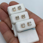14K Gold Diamond Baguette Stud Earrings - additional product view 5