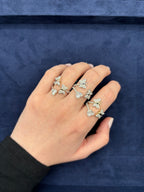 14K Gold Heart Butterfly Diamond Ring - additional product view 4