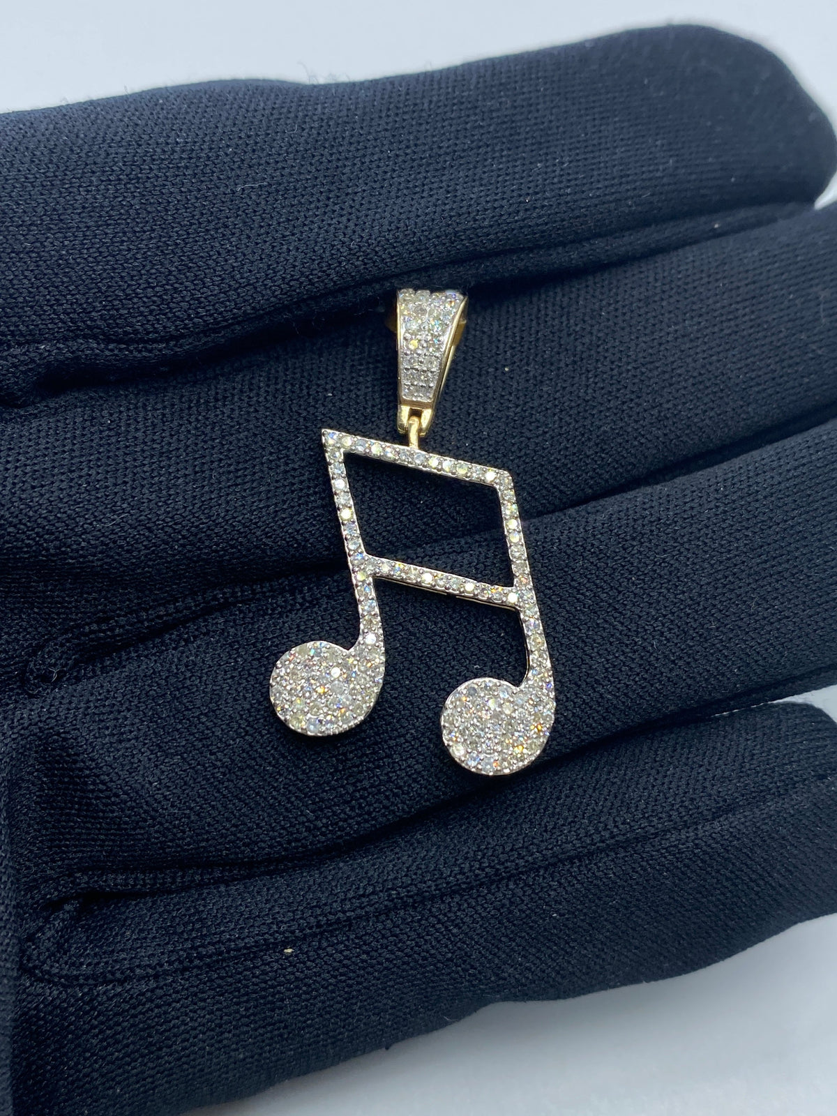 Sixteenth Music Note Diamond Pendant - additional product view 2