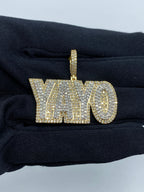 10K Gold Yayo Name Diamond Pendant - additional product view 2