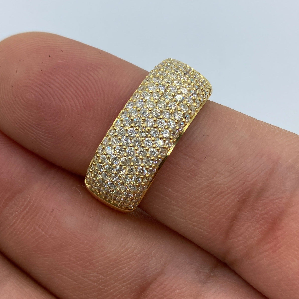 10K Yellow Gold Dome Diamond Band - additional product view 4