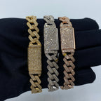 10K Gold 10mm Cuban Link Diamond Bracelet 7.5 in - additional product view 6