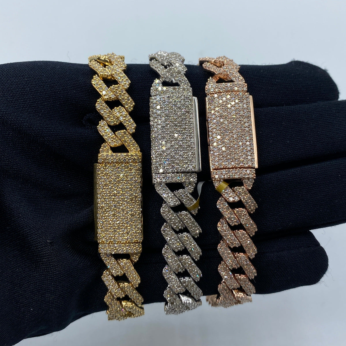 10K Gold 10mm Cuban Link Diamond Bracelet 7.5 in - additional product view 6