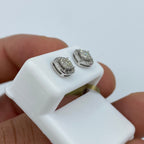 10K White Gold Diamond Square Earrings - additional product view 4