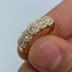14K Gold Quintuple Flower Diamond Engagement Ring - additional product view 2