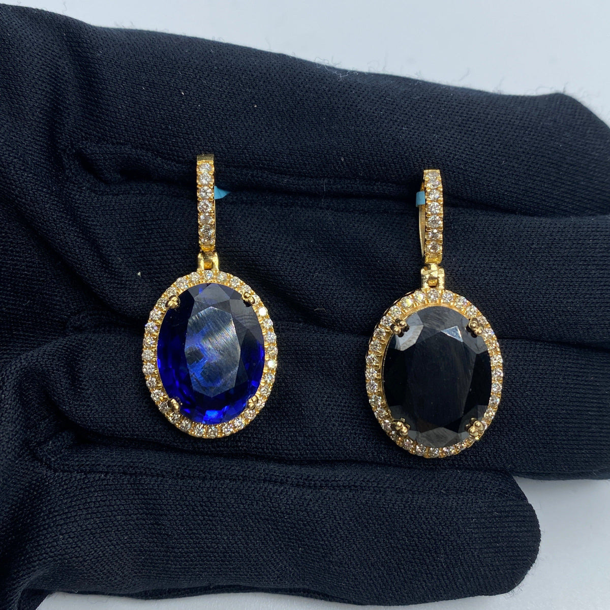 14K Gold Color Stone Diamond Halo Pendant - main product photo