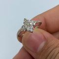 14K Gold Crystal Diamond Engagement Ring - main product photo