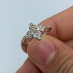 14K Gold Crystal Diamond Engagement Ring - main product photo