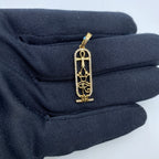 14K Gold Cathedral Diamond Pendant - additional product view 2