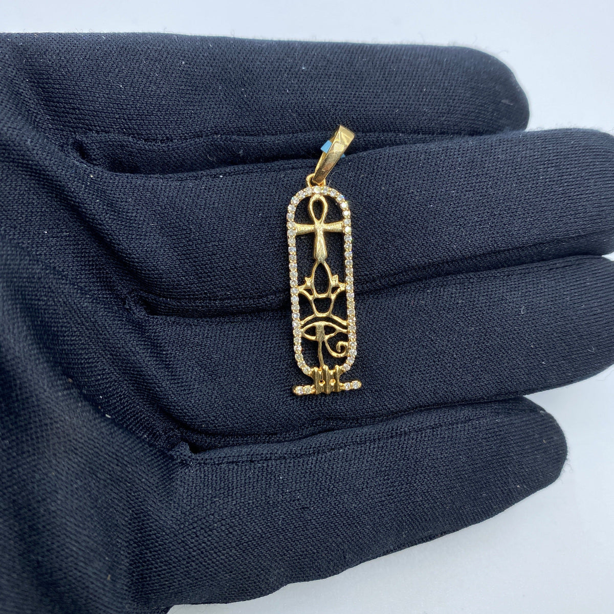 14K Gold Cathedral Diamond Pendant - additional product view 2