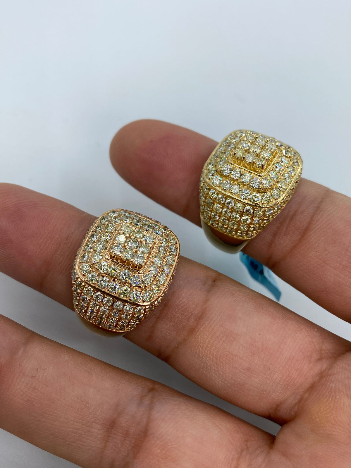 14K Gold Square Layer Diamond Ring - additional product view 6