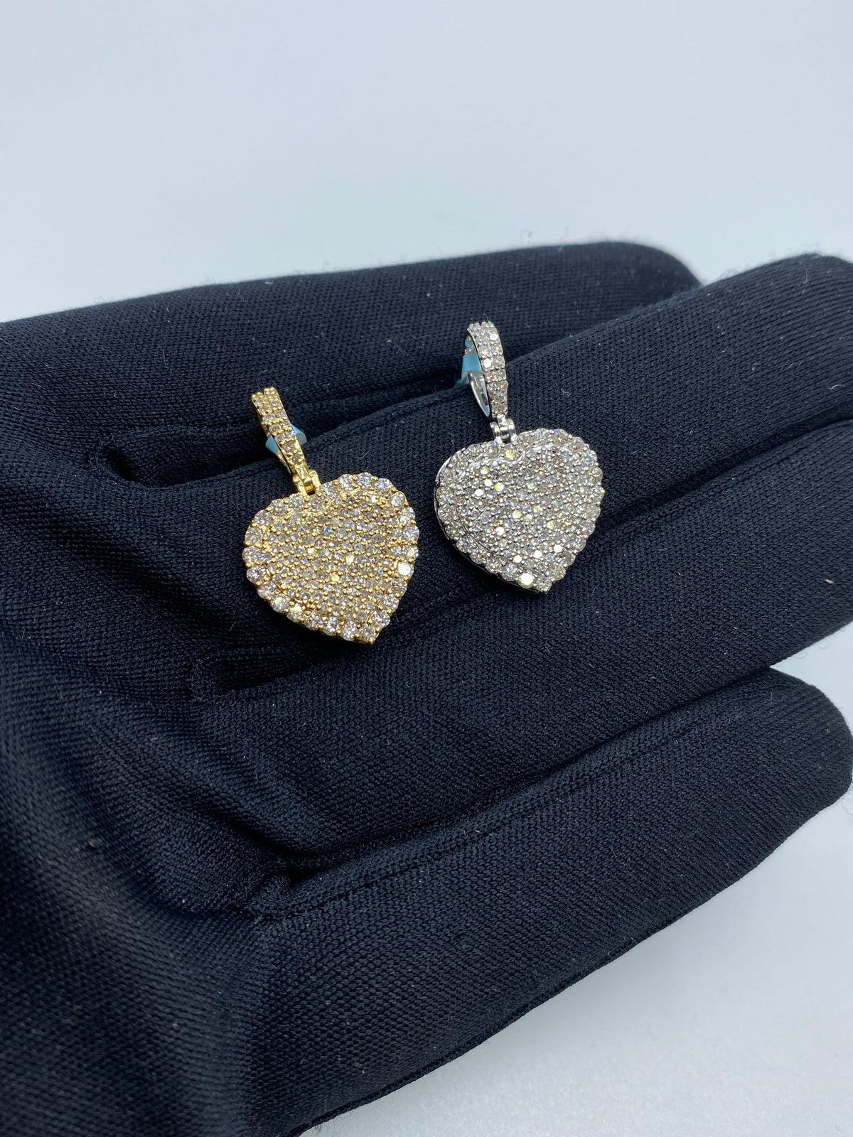14K Gold Heart Diamond Pendant - additional product view 2