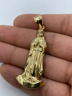14K Gold Virgin Mary Pendant - additional product view 5