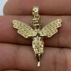 14K Gold Baby Angel Pendant 1.25 in - additional product view 8