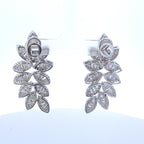 14K Gold Marquise Hanging Diamond Baguette Earrings - additional product view 4