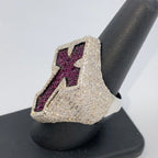 14K Gold Royal Cross Chrome Diamond Baguette Ring - additional product view 15