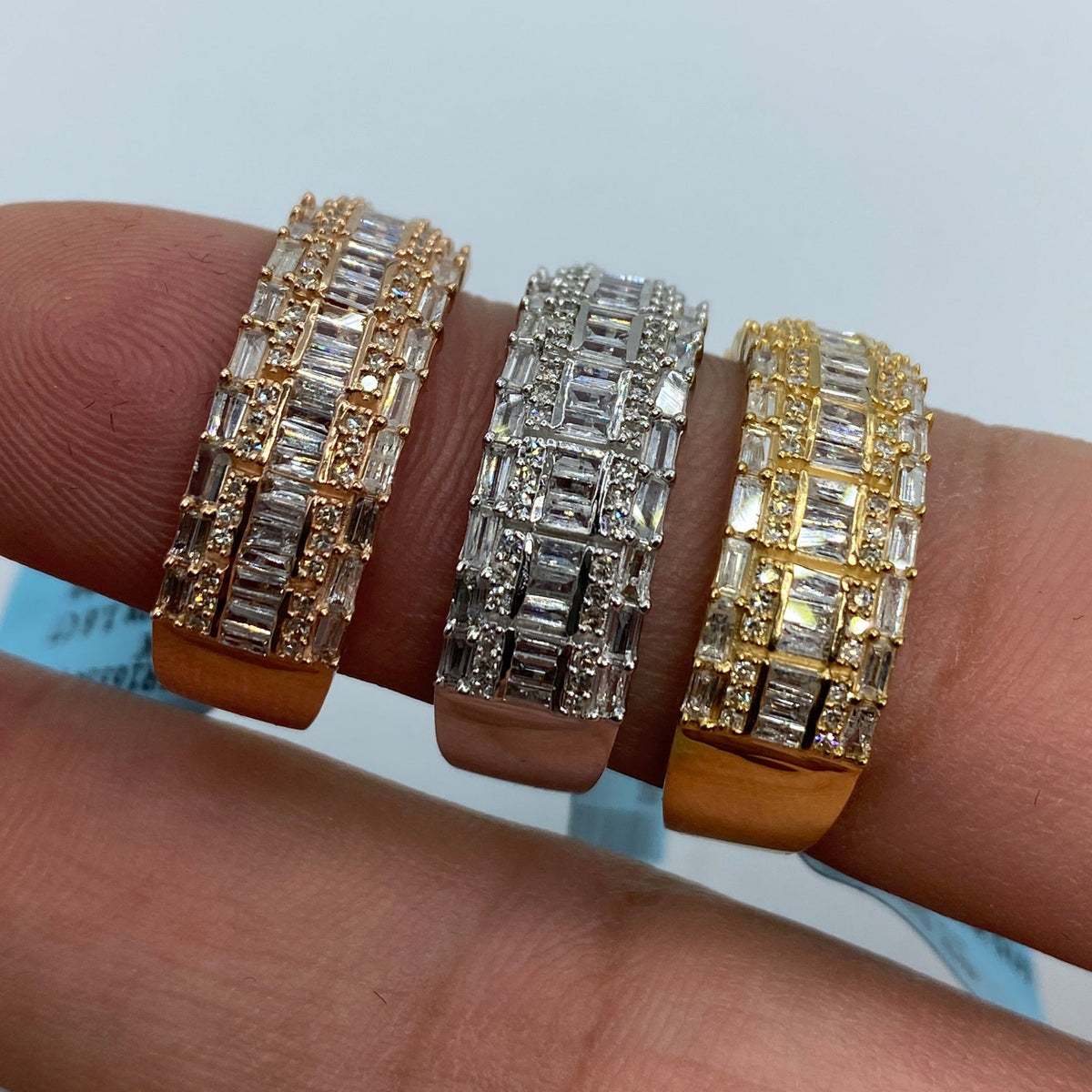 14K Gold Diamond Baguette Band Ring - additional product view 8