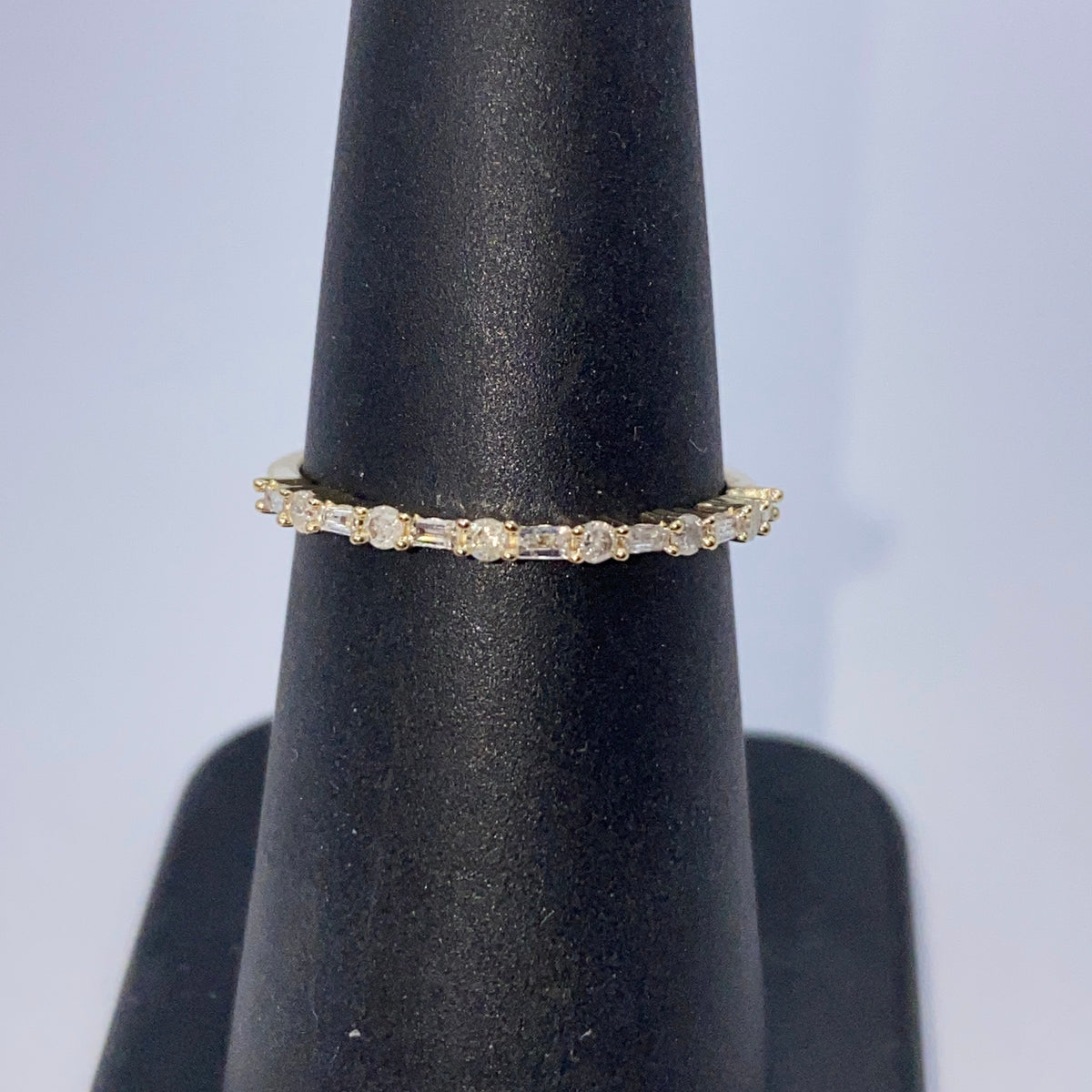 14K Gold Diamond Baguette Band Ring - additional product view 6