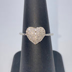 14K Gold Pave Heart Diamond Engagement Ring - additional product view 5
