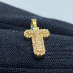 14K Gold Initial T Bubble Diamond Pendant - additional product view 4