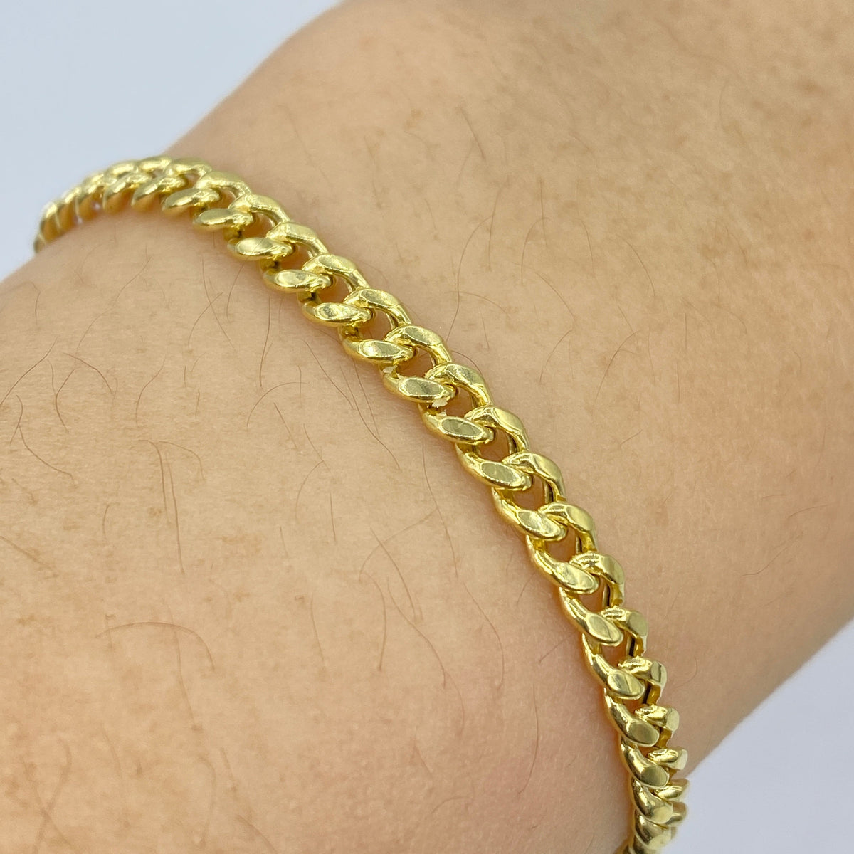 14K Gold 4mm Miami Cuban Link Bracelet 8 in - additional product view 2