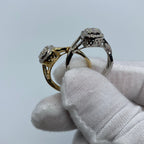 14K Gold Cluster Diamond Engagement Ring - additional product view 2
