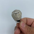 14K Gold Circle Dome Diamond Baguette Ring - additional product view 5