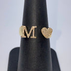 Initial Letter Heart Diamond Ring - additional product view 30