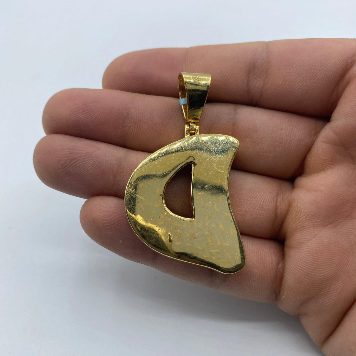 14K Gold Initial D Color Diamond Pendant - additional product view 6