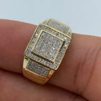 10K Gold 3D Square Diamond Ring - additional product view 2