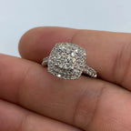 14K Gold Large 3D Square Diamond Engagement Ring - additional product view 3