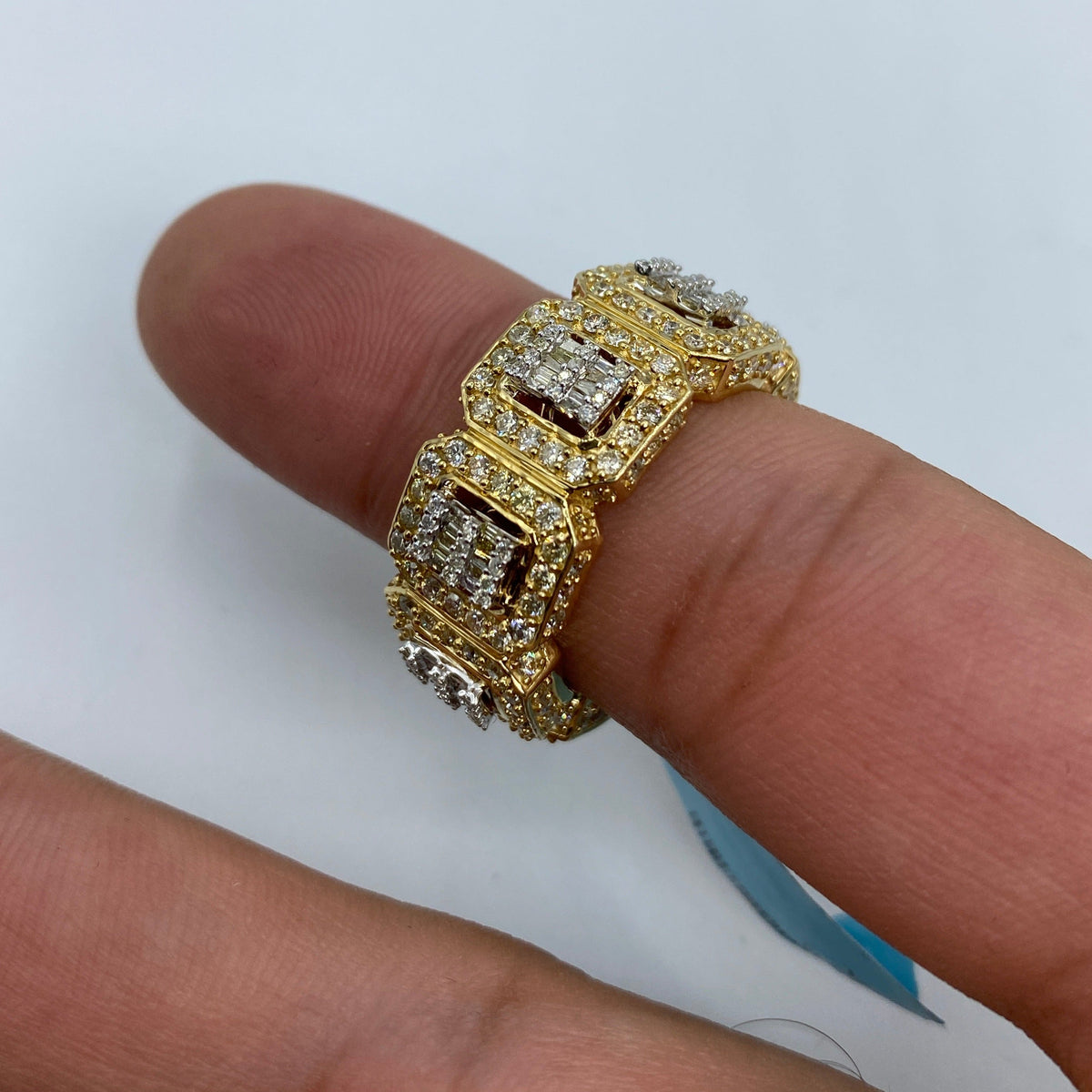 14K Gold Eternity Diamond Baguette Square Ring - additional product view 5