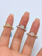 14K Gold Circle One Row Engagement Diamond Ring - additional product view 2