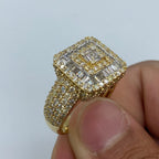 14K Gold Square Diamond Baguette Ring - additional product view 4