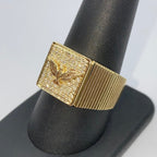 10K Gold Freedom Eagle Bird Diamond Ring - additional product view 8