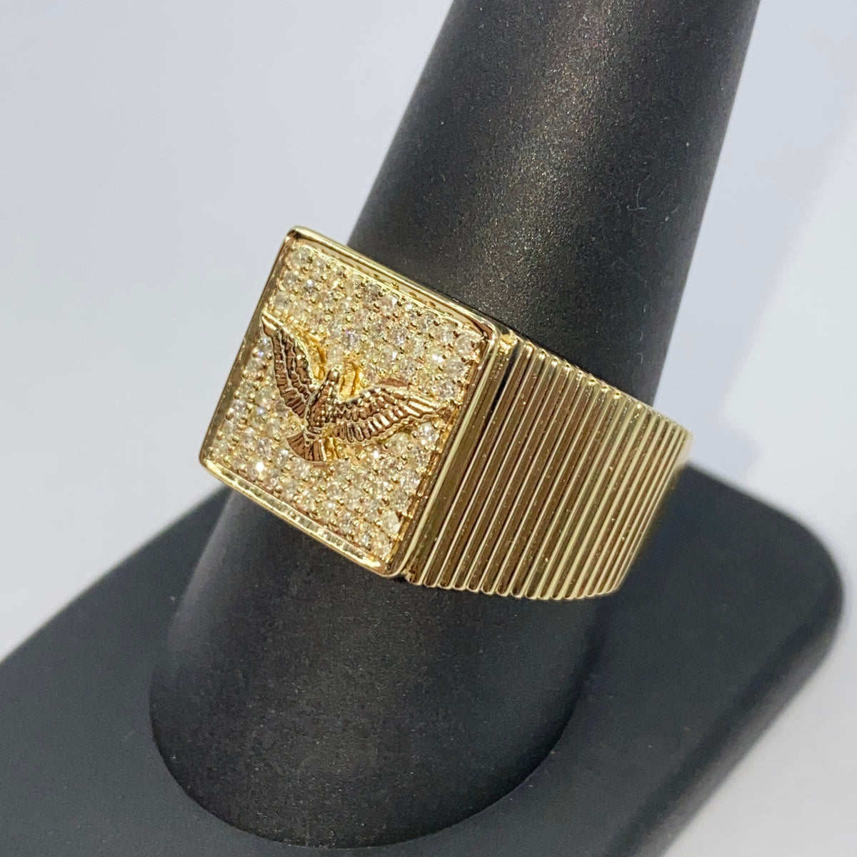 10K Gold Freedom Eagle Bird Diamond Ring - additional product view 8