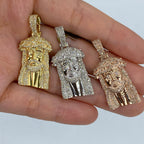 10K Gold/14K Jesus Head Diamond Pendant - additional product view 7
