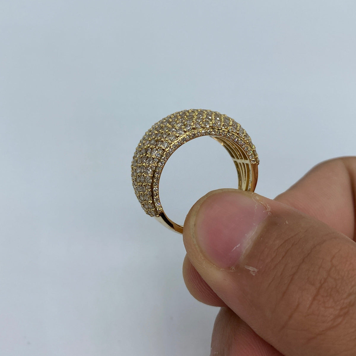 14K Gold Dome Diamond Ring - additional product view 4