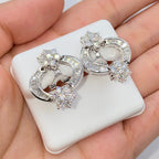 18K Gold Stardust Diamond Baguette Earrings - additional product view 2