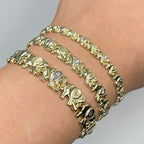 10K Gold Elephant Link Bracelet 7.5 in - additional product view 2
