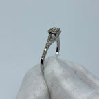 14K Gold Square Halo Diamond Engagement Ring - additional product view 4