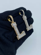 Initial L Baguette Diamond Pendant - additional product view 5