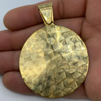 14K Gold Saint Barbara Round Medallion Pendant 2.5 in - additional product view 4